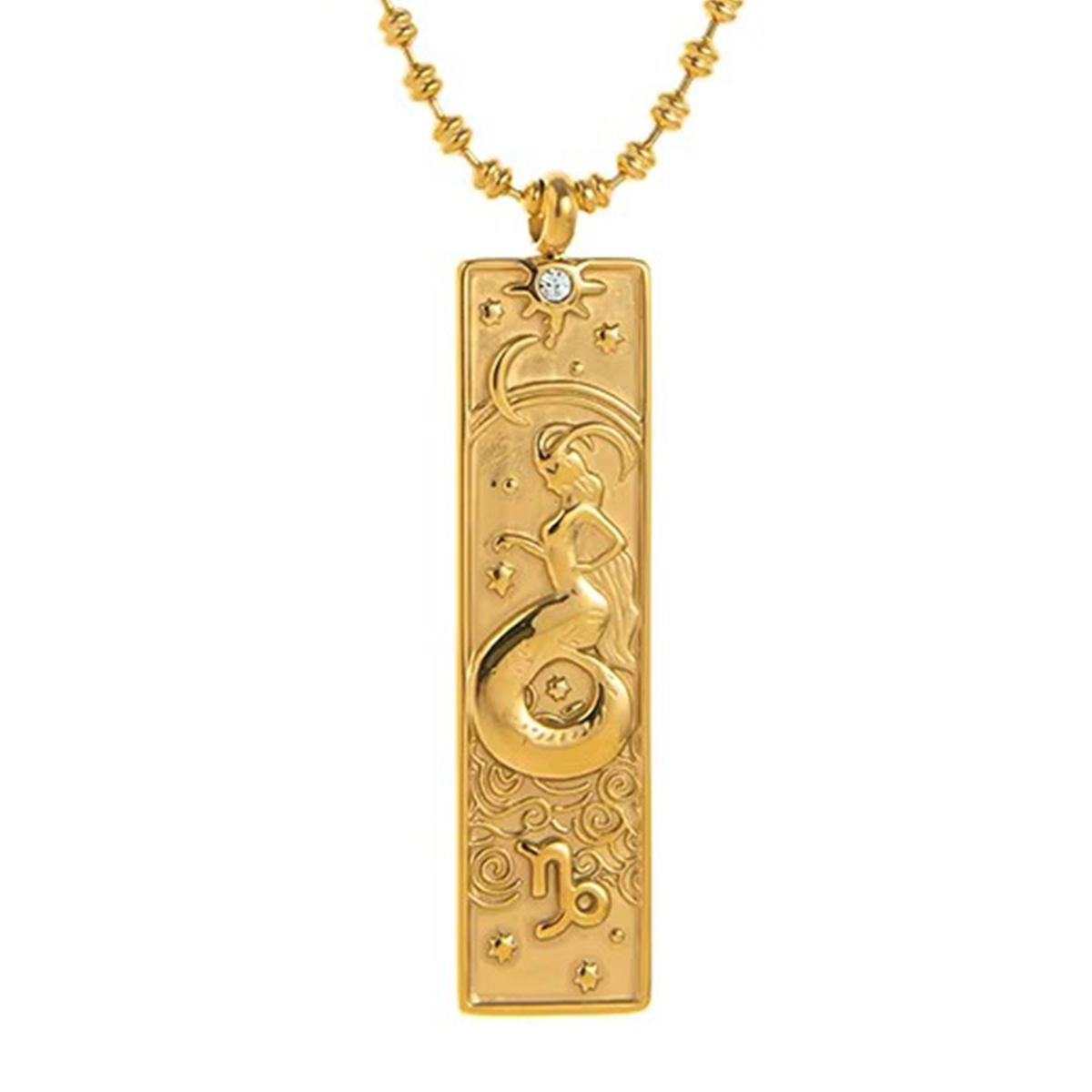 Rectangular Pendant Zodiac Necklace