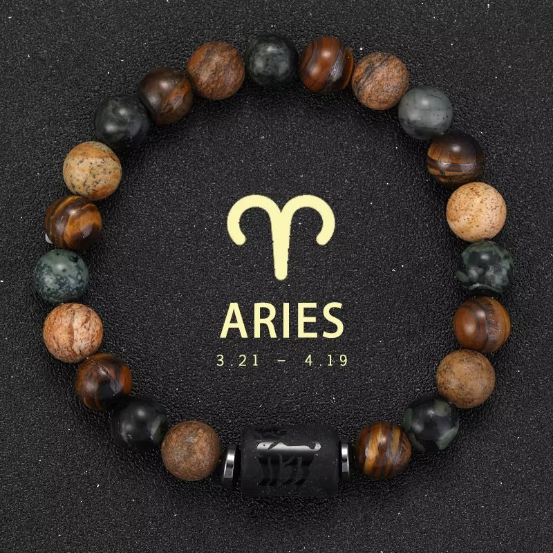 Natural Stone Zodiac Bracelet