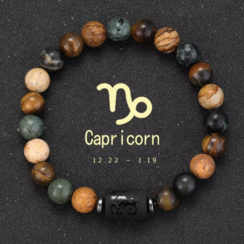 Natural Stone Zodiac Bracelet