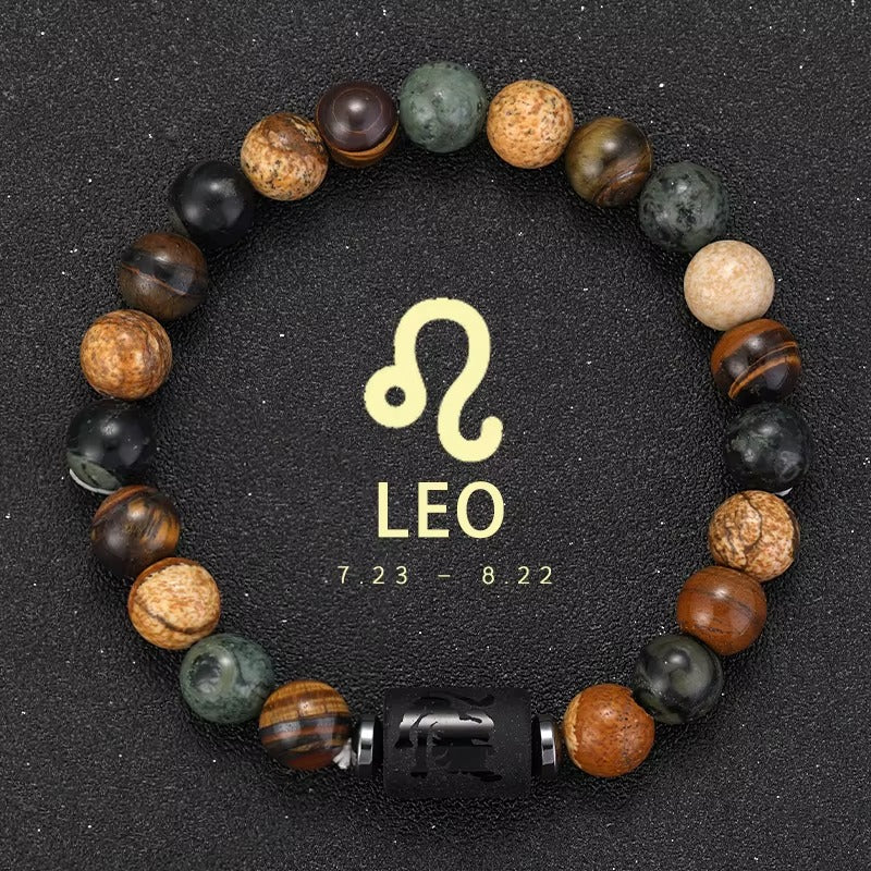 Natural Stone Zodiac Bracelet
