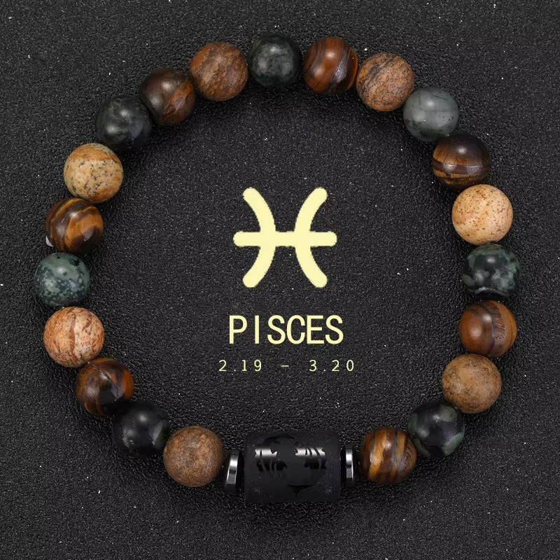 Natural Stone Zodiac Bracelet