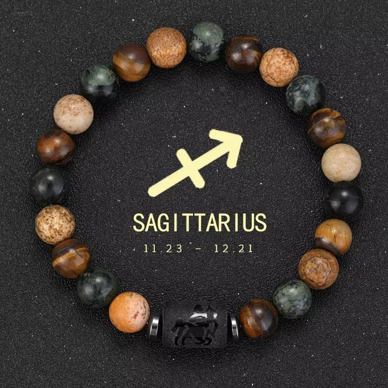 Natural Stone Zodiac Bracelet