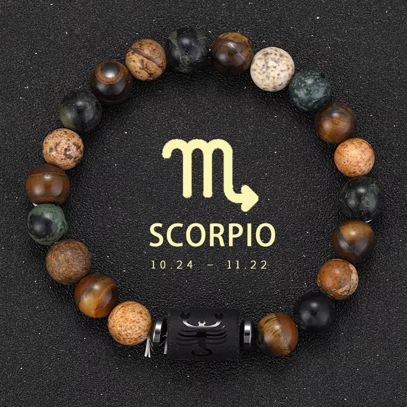 Natural Stone Zodiac Bracelet