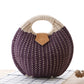 Runde Rattan-Handtasche
