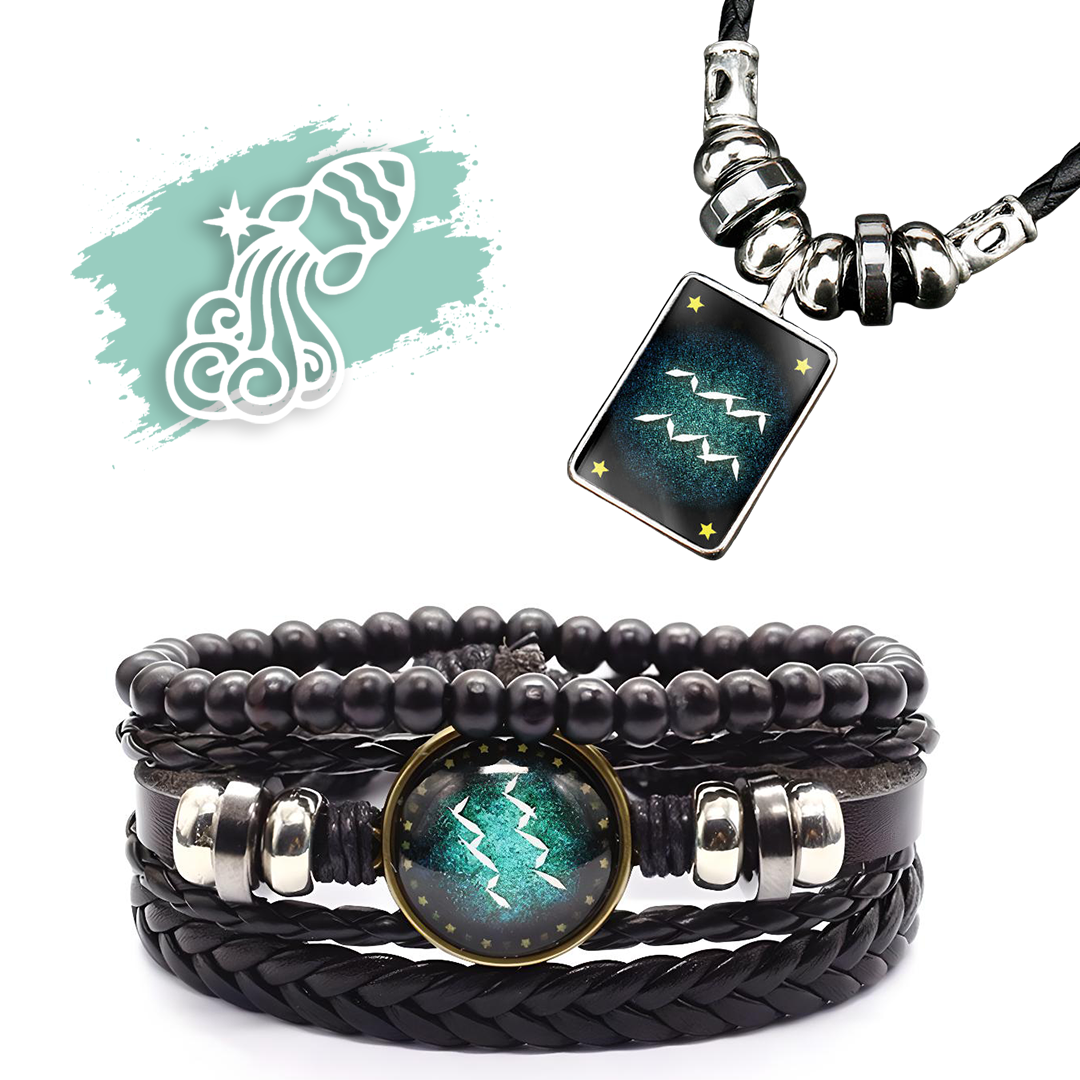 Sternzeichen Armband + Halskette Gratis