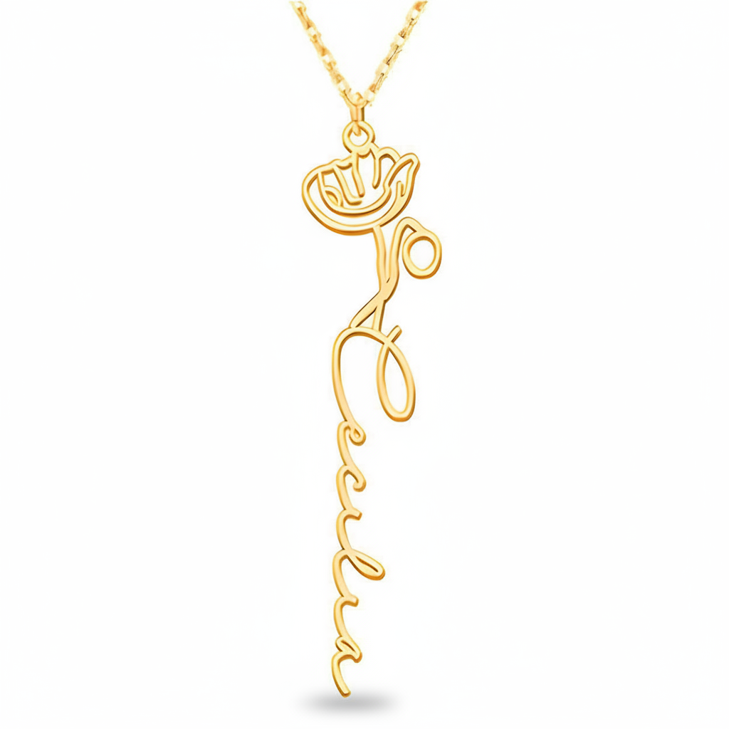 Personalisierte Geburtsblumen-Kette