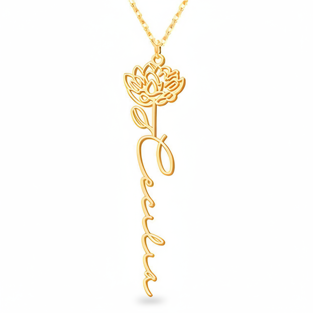 Personalisierte Geburtsblumen-Kette