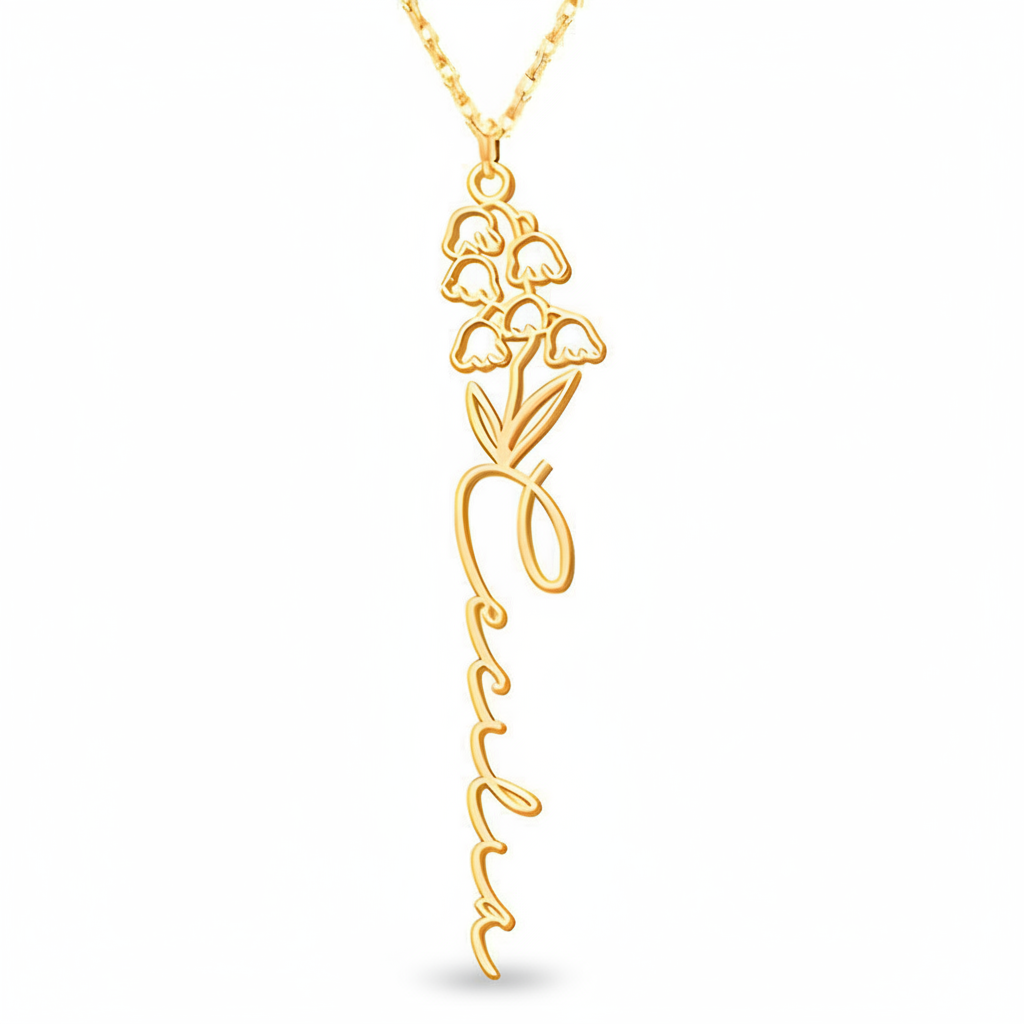 Personalisierte Geburtsblumen-Kette