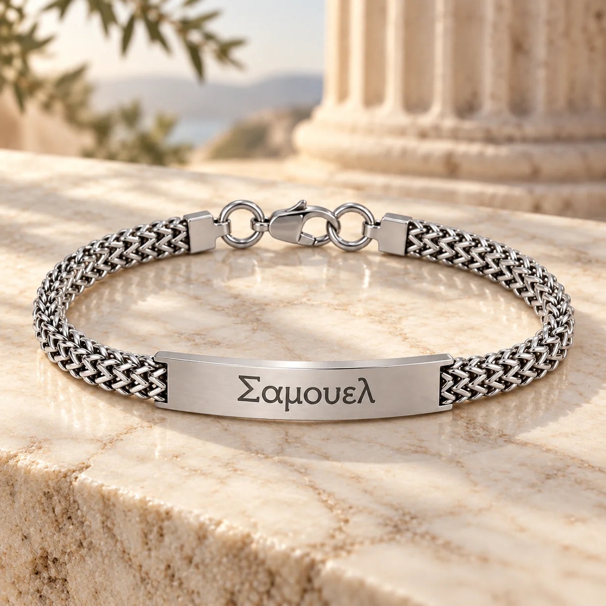 Greek ID Bracelet for Men