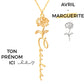 Collana con Fiore di Nascita Personalizzato