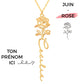 Collana con Fiore di Nascita Personalizzato