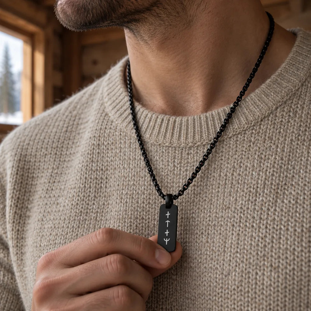 Collar Runas Vikingas Grabado Hombre – 2