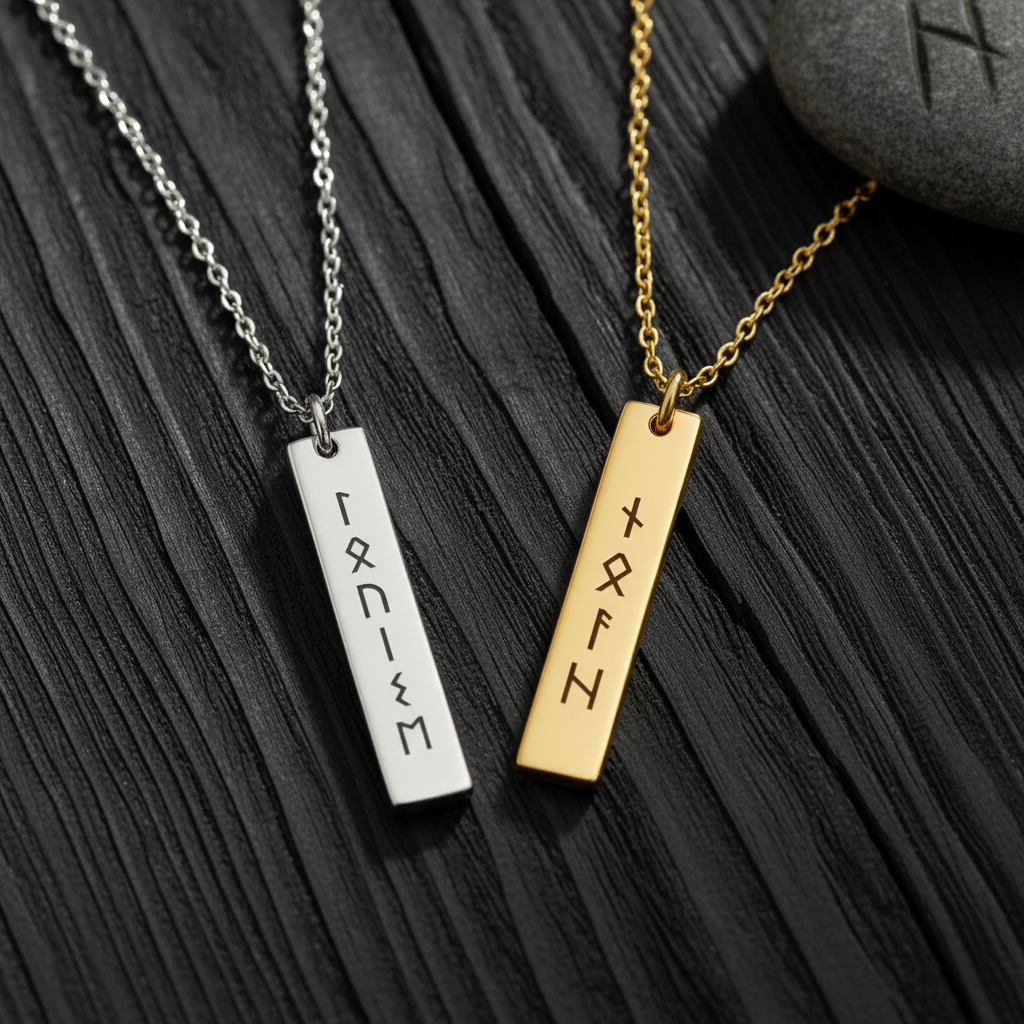Collier Runes Viking Personnalisé