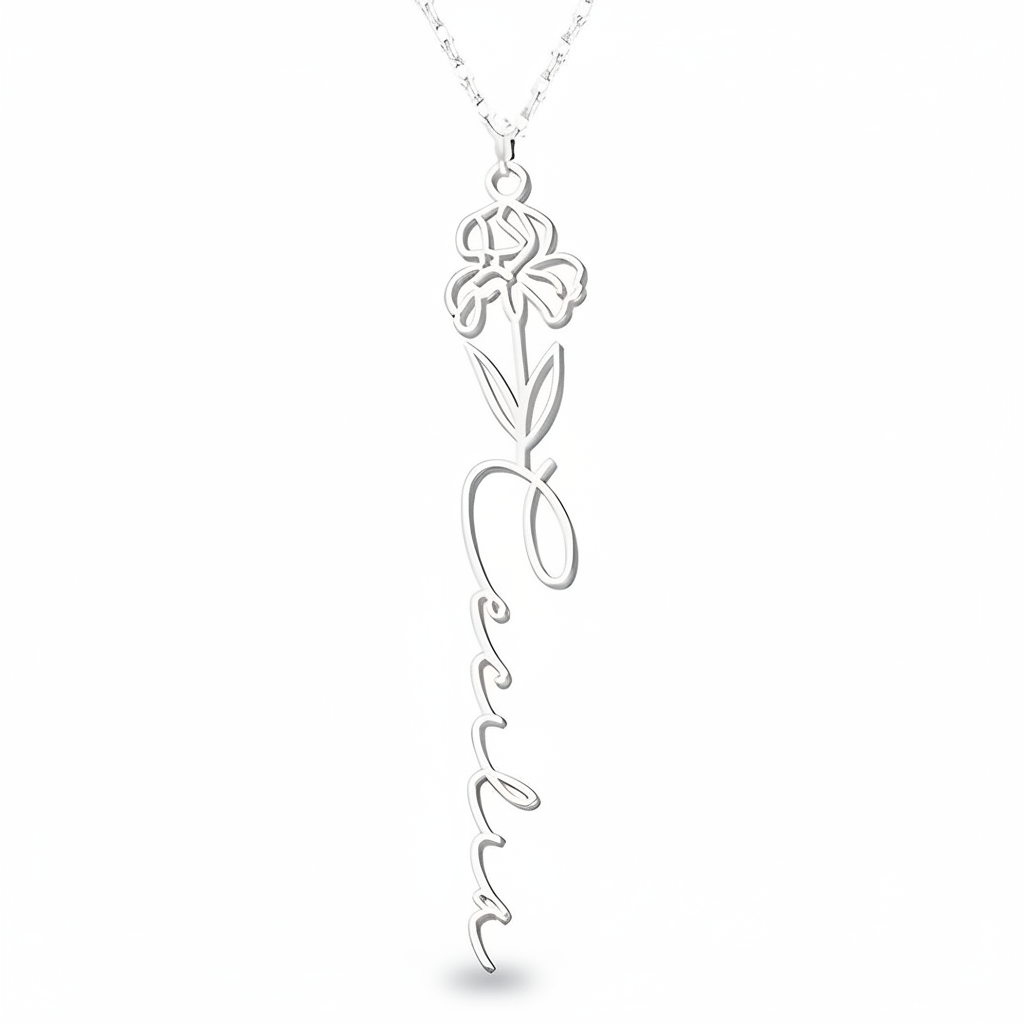 Personalisierte Geburtsblumen-Kette
