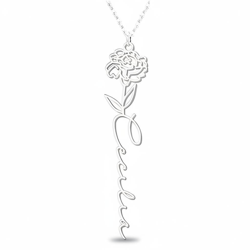 Personalisierte Geburtsblumen-Kette