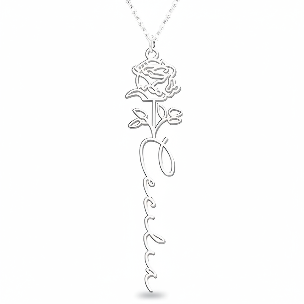 Personalisierte Geburtsblumen-Kette