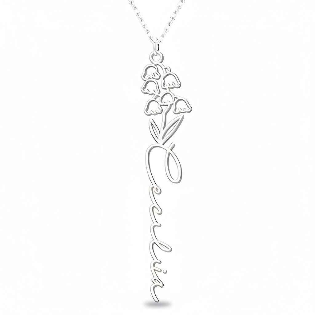 Personalisierte Geburtsblumen-Kette
