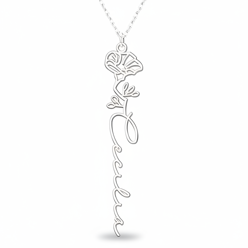 Personalisierte Geburtsblumen-Kette
