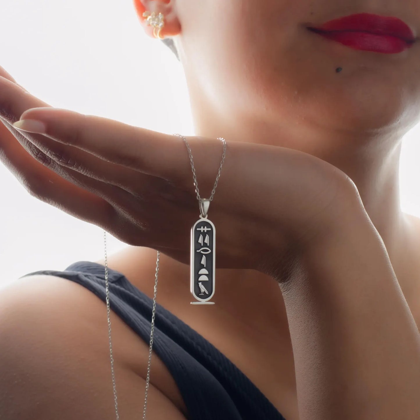 Personalized Egyptian Hieroglyph Necklace